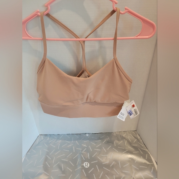 NWT Lululemon Flow Y Nulu Longline Bra - Sz 10 Tan (PCLY) - Picture 1 of 4